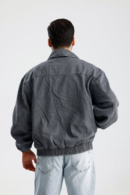 Yıkamalı Premium Bomber Kot Ceket