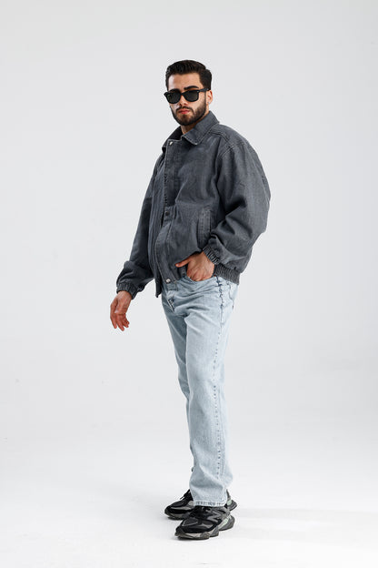 Yıkamalı Premium Bomber Kot Ceket