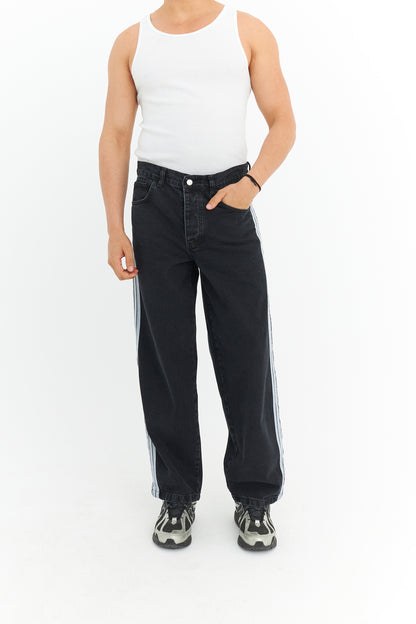 Şerit Detay Premium Baggy Kot Pantolon